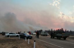 Лесной пожар у села Иван-Озеро. 23 апреля