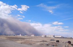 Страшная пыльная буря пришла в Забайкальский район  (видео) 