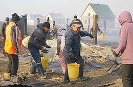 Пожар в Забайкальске: выгорела целая улица (фото)