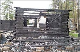 Пьяный внук спалил дачу своего деда на оз. Тасей