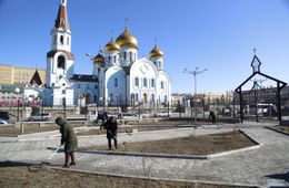 Сквер возле кафедрального собора в Чите откроется спустя 2 года
