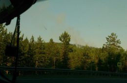 В пригороде Читы горит сопка на левом берегу реки Никишихи