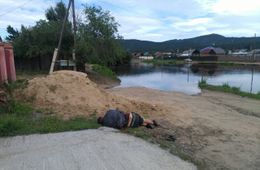 Житель Атамановки проявил мужество, уснув на берегу выходящей из берегов реки