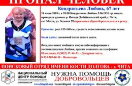 Читинка, упавшая в реку Ингоду, объявлена в розыск