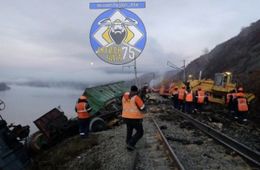 Сход 15 вагонов в Забайкалье (Фото)