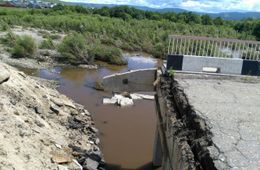 В Забайкалье из-за сильного ливня поднялся уровень воды в реке Кия