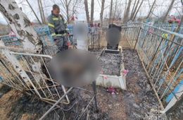 Забайкалец погиб на кладбище при пожаре