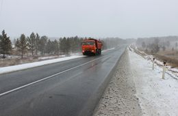 Движение на трассе Чита-Хабаровск ограничено из-за выпавшего снега 