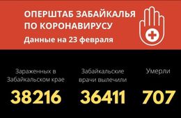 Еще 109 человек заразились COVID-19 за сутки в Забайкалье