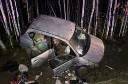 В Шилкинском районе водитель Toyota Duet слетела с трассы и перевернулась 