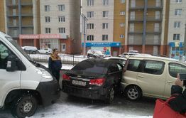 Тройное ДТП в Чите. Фото