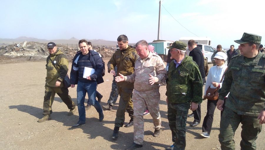 Осипов посетил выгоревшее село Тасырхой