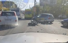 В Чите в аварии пострадали мотоциклист и его пассажирка