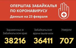 Еще 109 человек заразились COVID-19 за сутки в Забайкалье