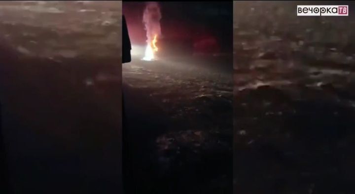 Автомобиль перевернулся и загорелся, уходя от погони в Забайкалье (видео)