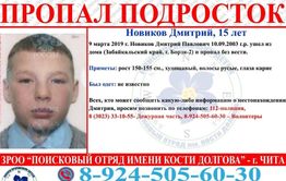 Нашелся 15-летний подросток, потерявшийся в Борзе