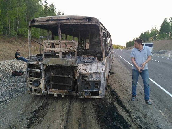 На трассах Забайкалья ПАЗики загораются сами собой