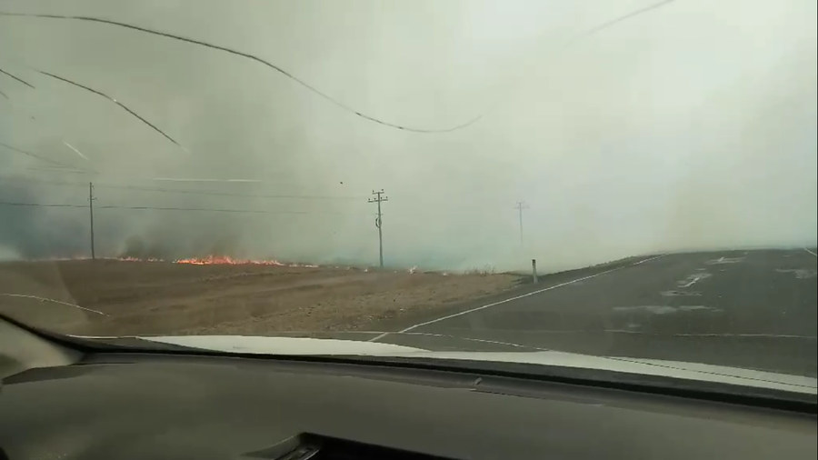 ​Степной пожар потушили неподалеку от Забайкальска (видео)