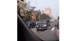 Видео кортежа  премьер-министра Дмитрия Медведева в Чите