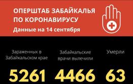 Еще 66 новых больных коронавирусом выявили за сутки в Забайкалье 