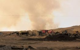 ​Около села Бутунтай лютует степной пожар
