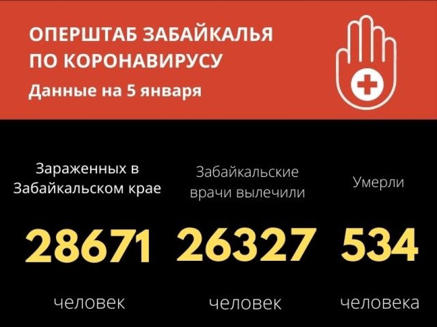 Семь человек скончались от коронавируса в Забайкалье за сутки. Ещё 235 заразились. 
