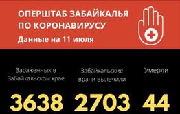 Коронавирус в Забайкалье: 43 новых случая за сутки
