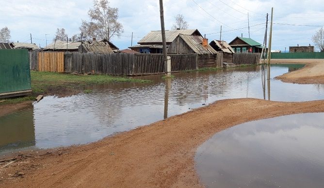 ​Вышедшая из берегов река затопила Беклемишево