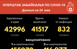 Коронавирусом за сутки в Забайкалье заболели 25 человек