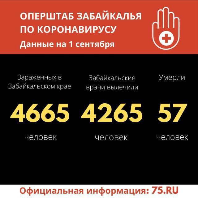 Еще 33 человека заразились коронавирусом за сутки в Забайкалье. Столько же вылечилось.
