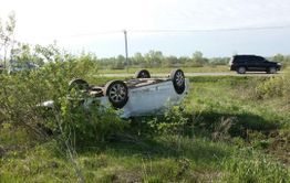 Водитель перевернулся на трассе в Красночикойском районе