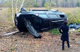 Иномарка перевернулась под столицей Агинского округа (фото)