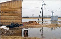 Дома в мкр. Камышинский на Биофабрике топит водой